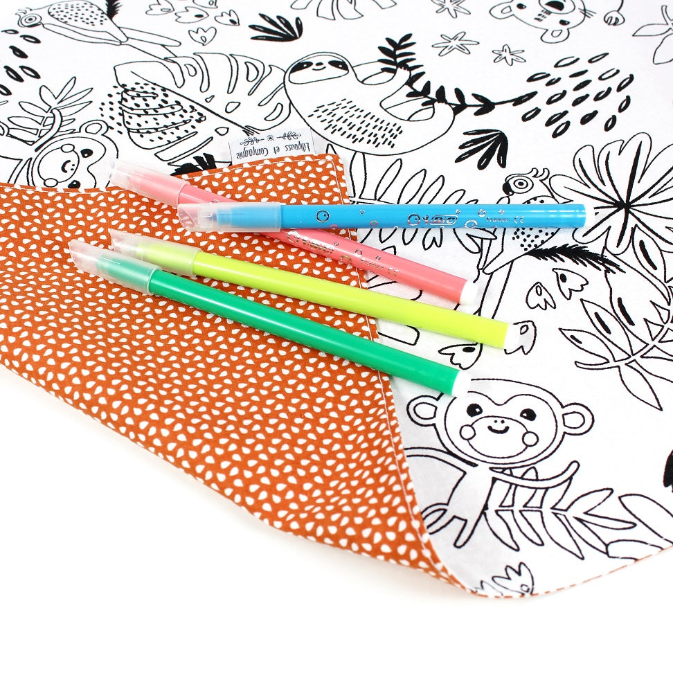 Feuilles de coloriage lavables