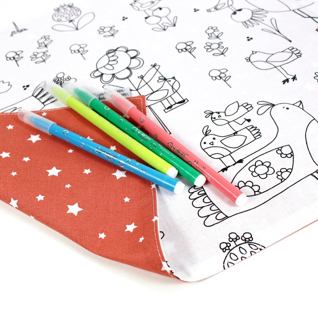 Feuilles de coloriage lavables